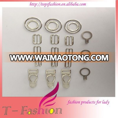 Silver and gold Zinc Alloy Plated Adjuster for bra metal accessory with various sizes